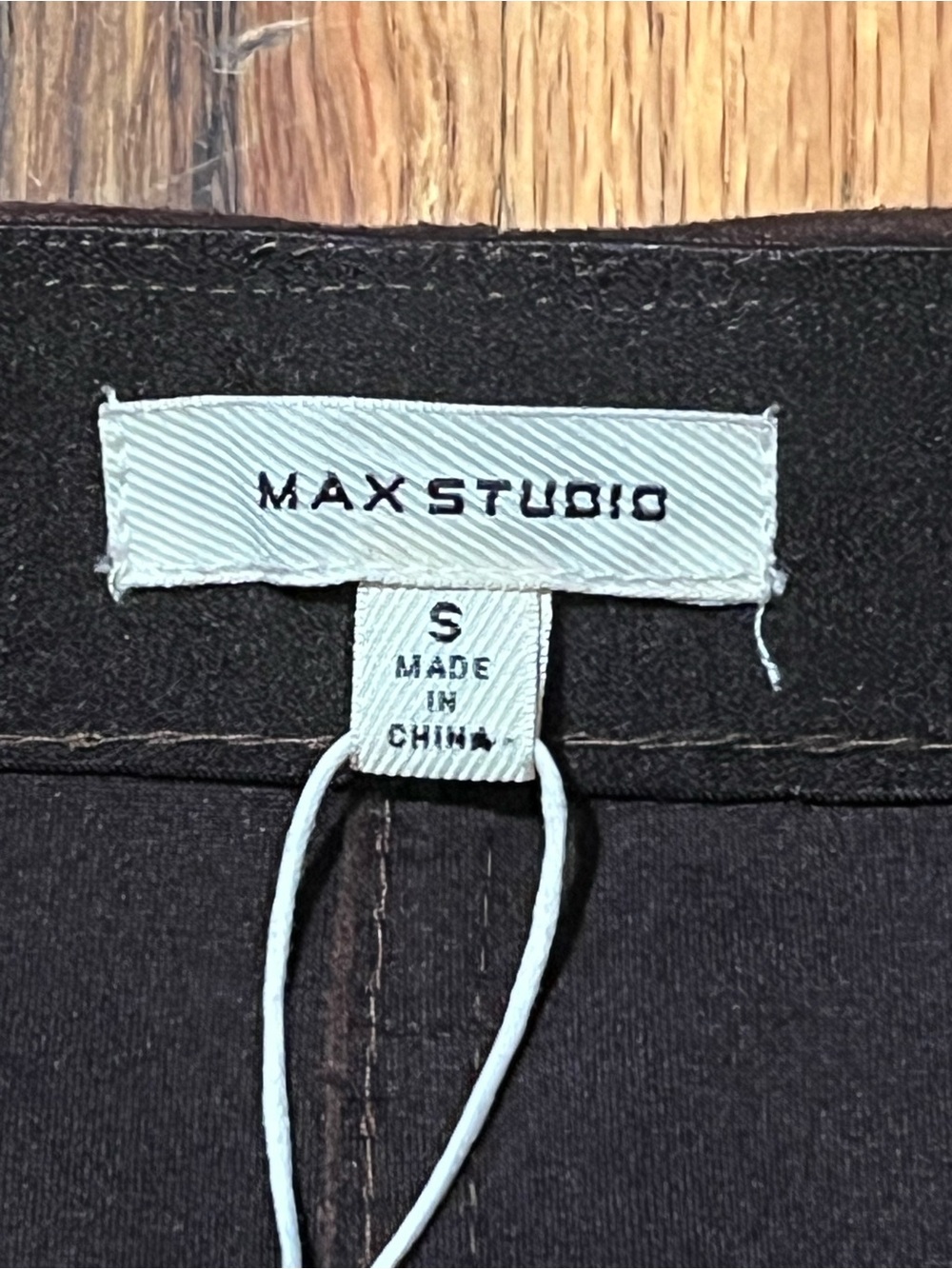 NWT Max Studio Brown Stretch Mini Skirt Size S High Waist A-Line Faux Suede - Picture 3 of 6